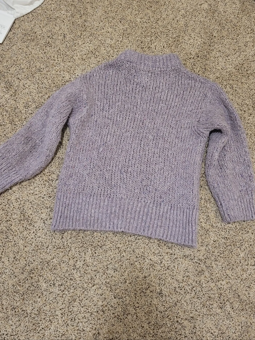 Zara Knit Collection Kids Purple Chunky Knit Sweater Size 6-7 Years